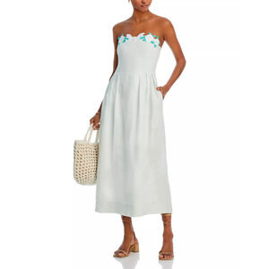 Fanm Mon Lorr Dress Manmzel Collection Mint Green Embroidered Sz S 12809